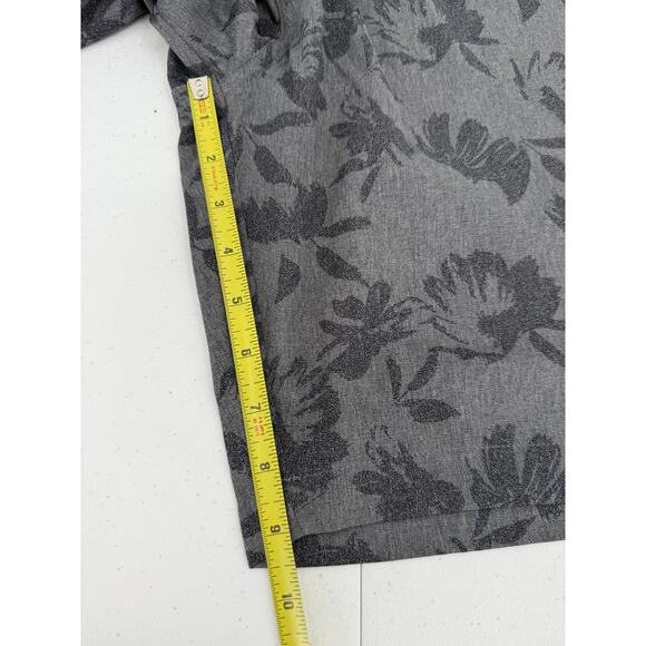 NWT Travis Mathew Inlet Heather Gray Floral Pinstripe Stretch Performance Shorts - Picture 11 of 11